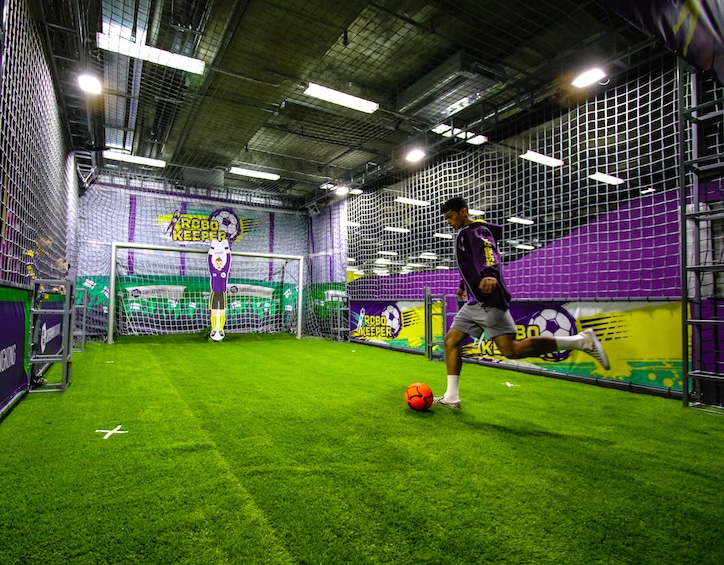 SuperPark review indoor play robokeeper soccer pitch