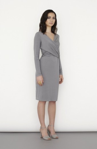 Keungzai AW14 Wrap Front Dress-2-400x523