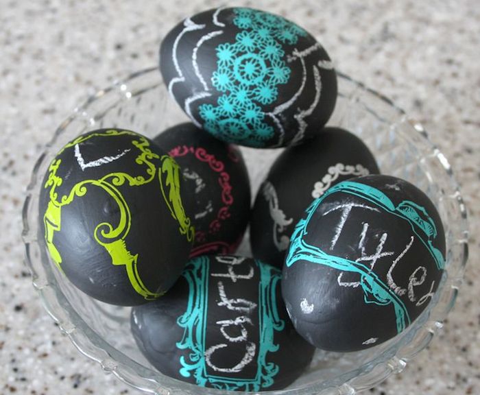 chalkboard eggs