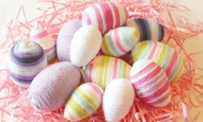 yarn easter eggs