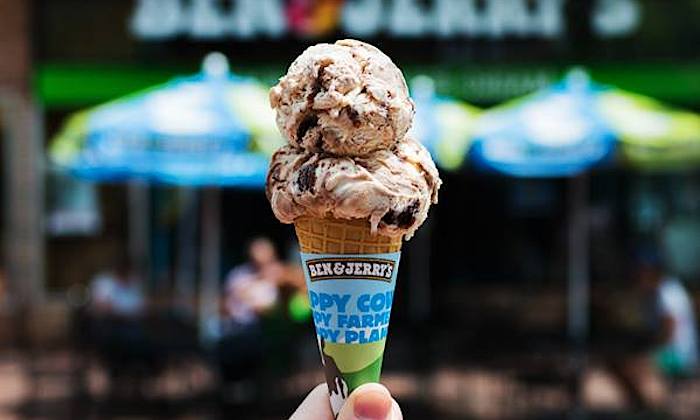 ben and jerrys free cone
