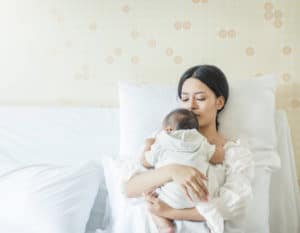 confinement nanny singapore - mother and newborn baby
