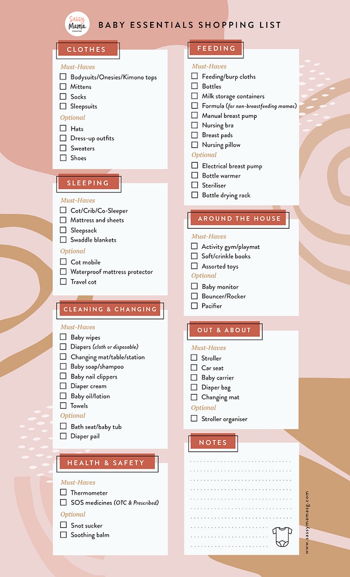 newborn baby checklist essentials