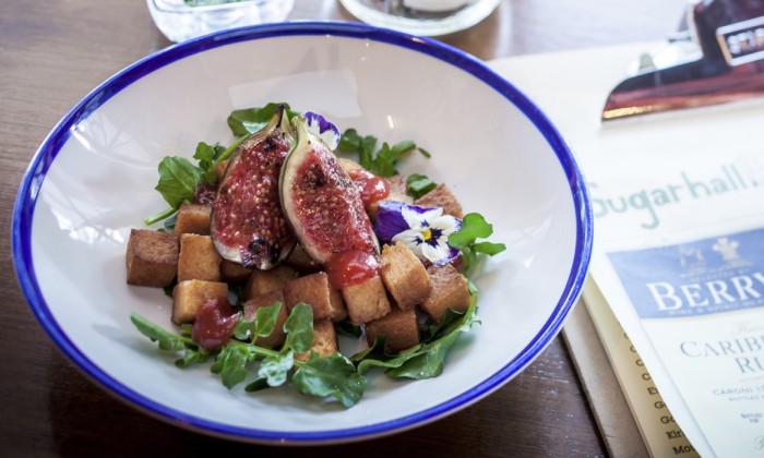 Sugarhall- Spiced Polenta, Grilled Figs, Fig Jam and Watercress
