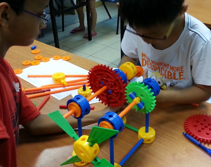 tinker toys at inventive kids school holidays camp