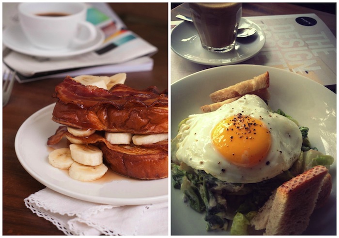 collage of brunch food at flock singapore