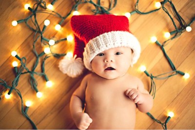 What you can look forward to for next year (baby with lights)