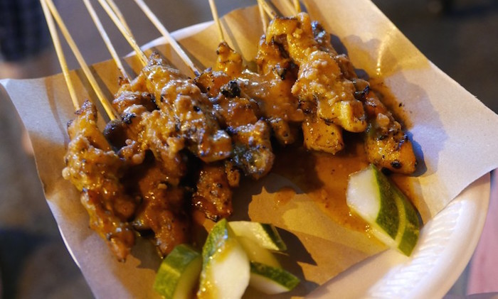 Malacca street food satay