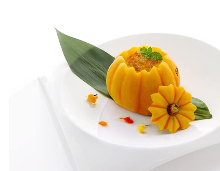 pumpkin dessert at yan ting singapore restaurants marriott culinary affair