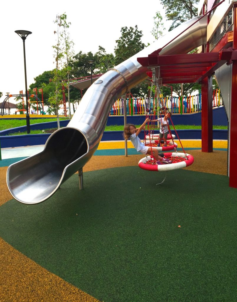 A slide at Marine Cove Playground at East Coast Park