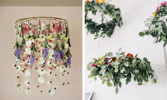 floral chandelier diy