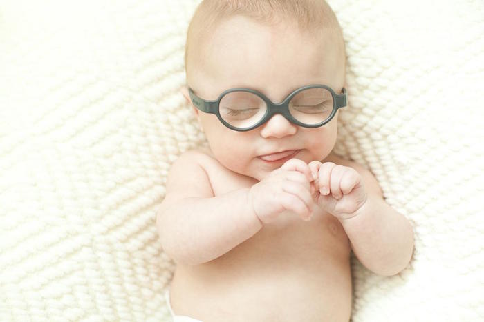baby with glasses