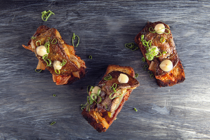 Homemade Banana Bread with Duck Liver & Kimchi_Ding Dong