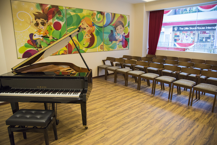 recital hall at aureus academy music school at AMK Hub