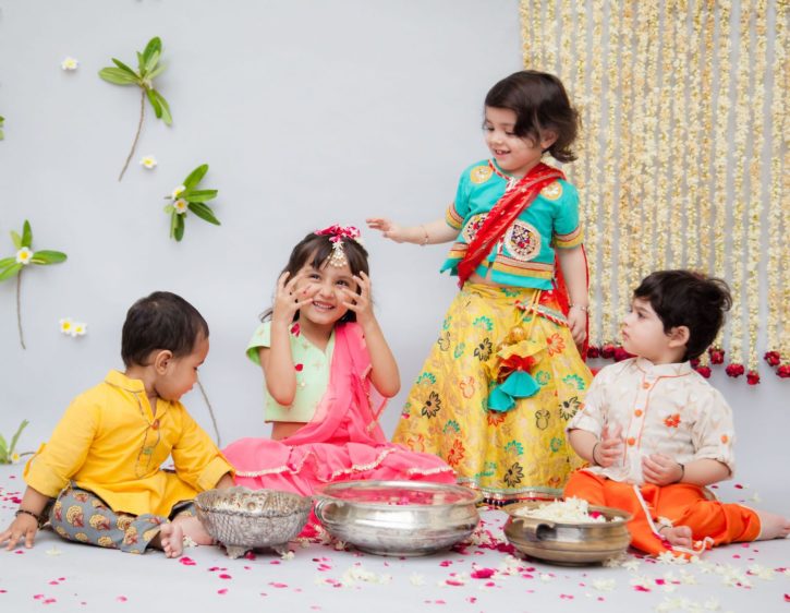Fayon kids makes beautiful Indian clothes for kids for Deepavali Indian weddings or any other special occasion