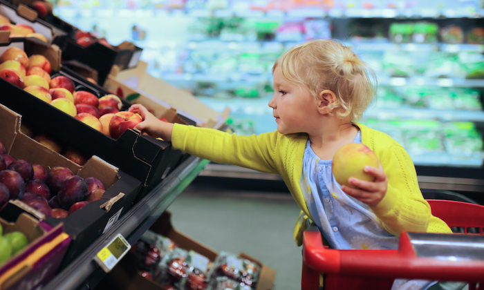 teach kids food shopping