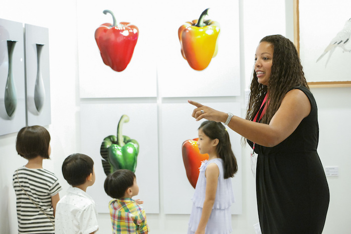 kids at the affordable art fair singapore