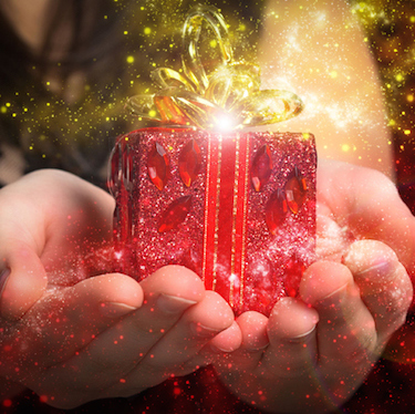 48631095 – red gift christmas magic