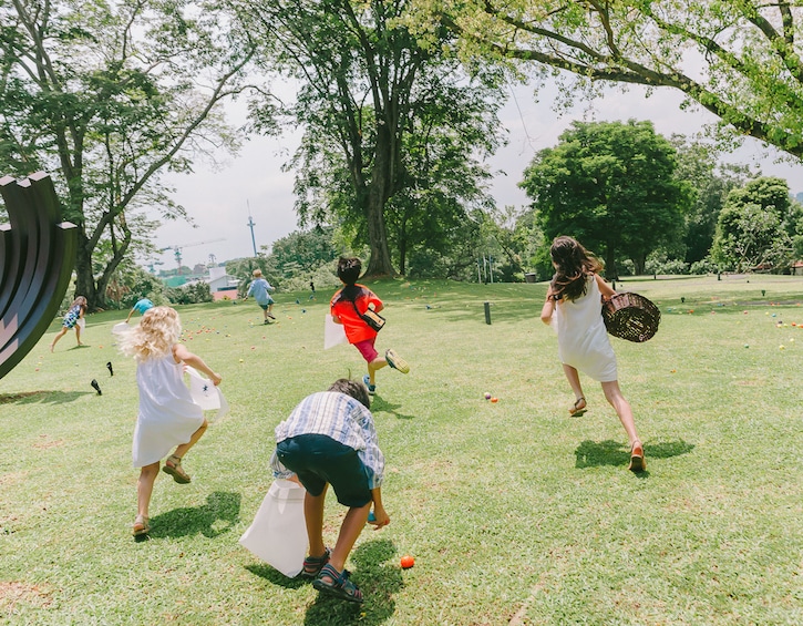 easter egg hunt at capella singapore easter dining 2018
