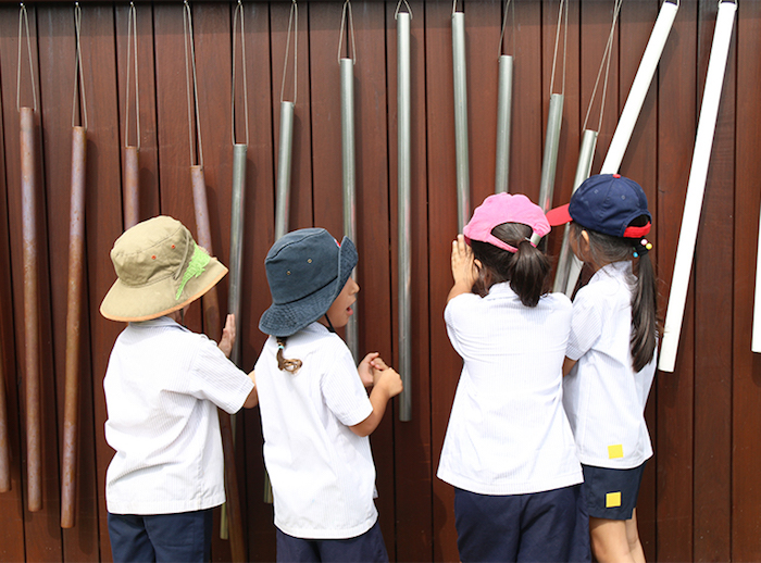 outdoor learning in the cis sound garden
