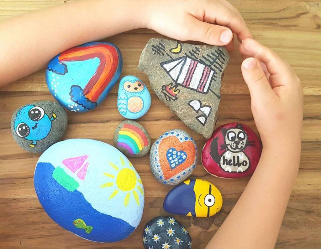 Rock hunting in Singapore - fun free activity that encourages exploring and creativity.