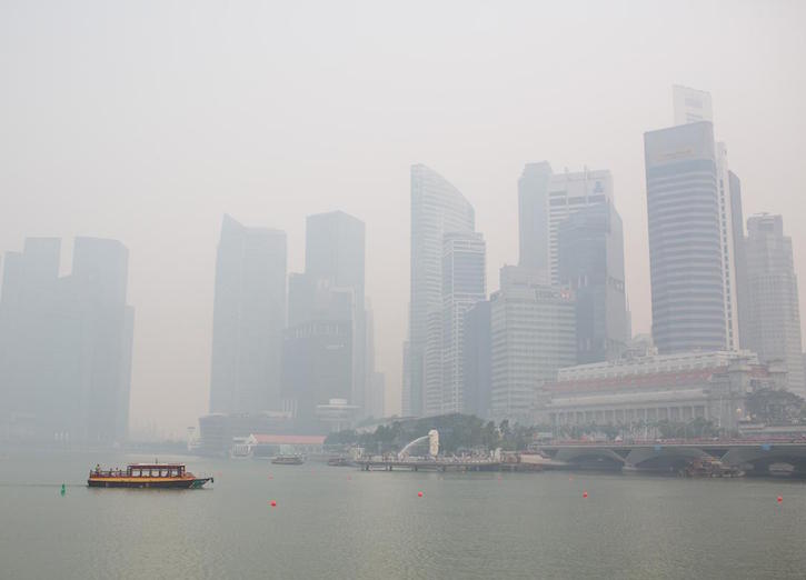 haze in the singapore cbd