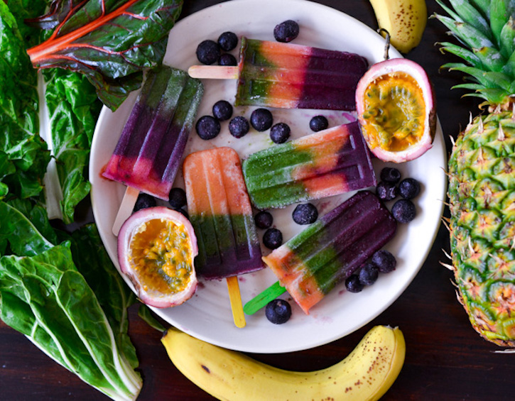 Rainbow Smoothie Popsicle for Kids