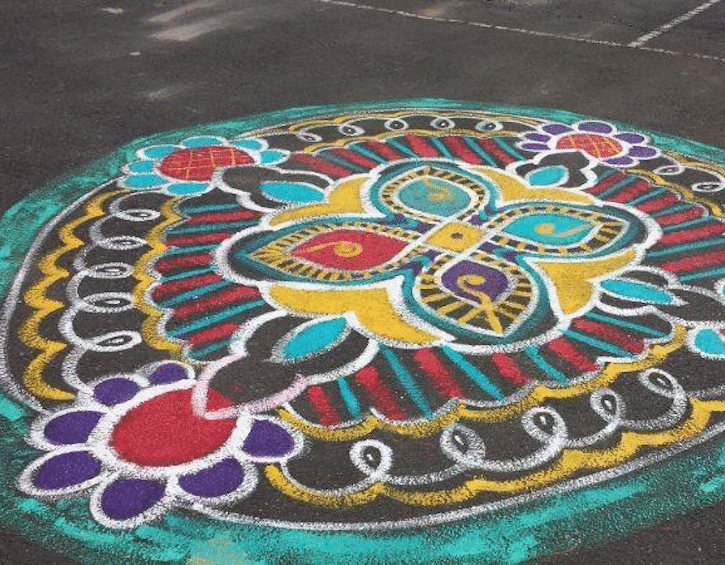 deepavali 2023 rangoli at acm singapore