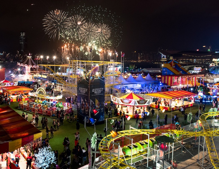 New Years Eve fireworks over The Great European Carnival