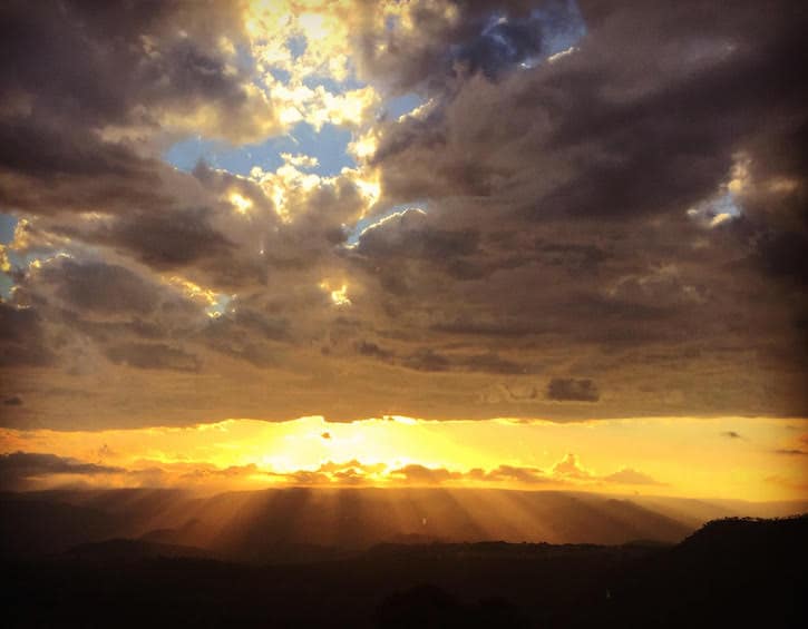 sunset lookout blue mountains australia