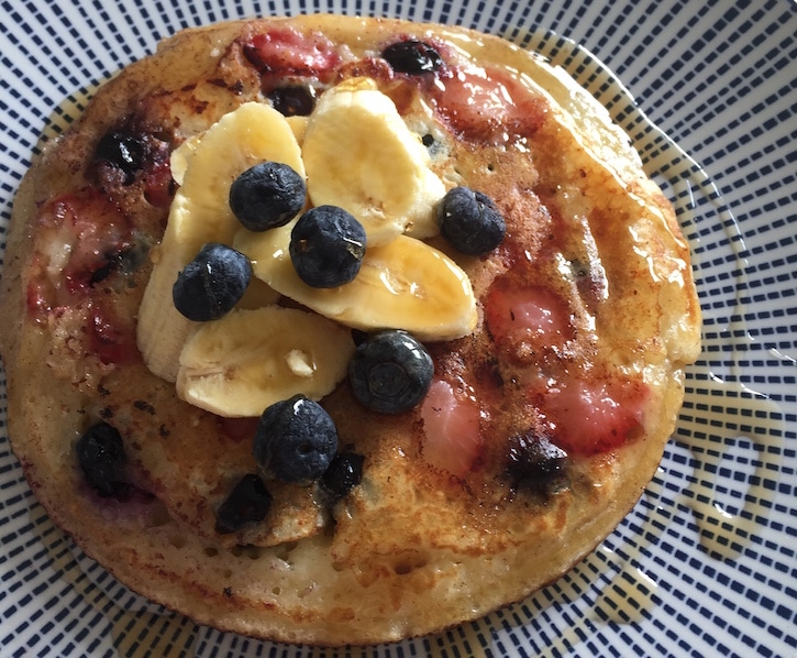 strawberry pancakes at lillianfels blue mountains australia