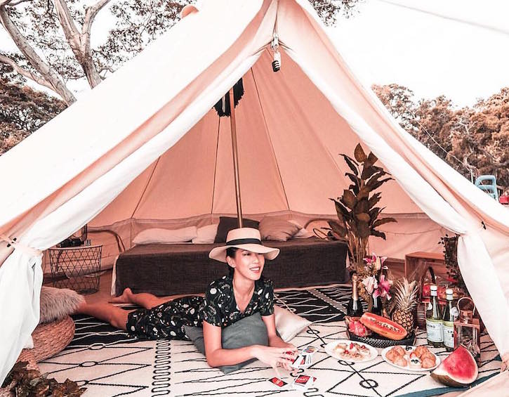 glamping city tent east coast valentine's day