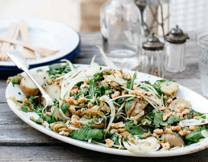 madelaine shaw Oregano-Infused Potato Salad with Fennel and Leeks recipe