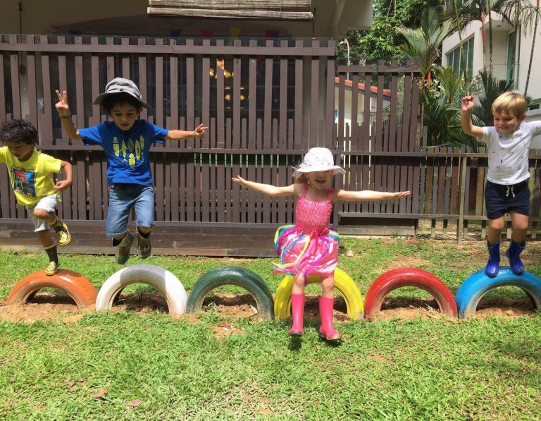 students at singapore preschool rain trees international kindergarten