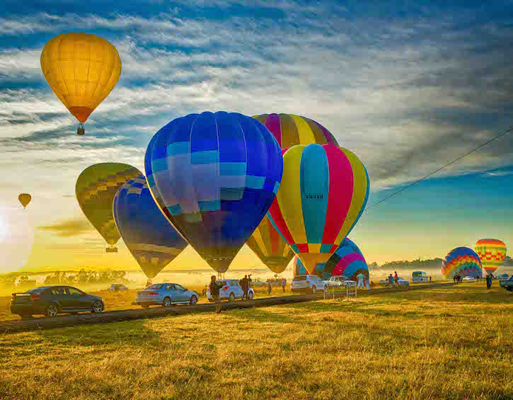hot air balloon ride in hunter valley nsw