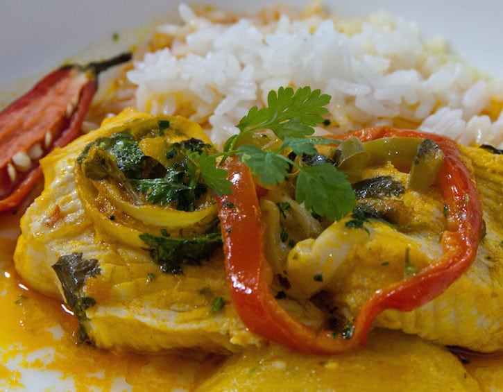 fullerton hotel brazilian food moqueca seafood stew