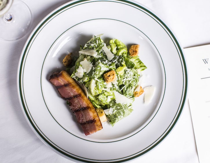 caesar salad with bacon at wolfgang's steakhouse singapore