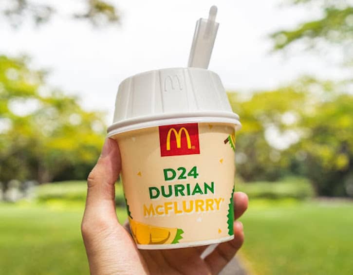 Durian McFlurry and McDonalds Singapore