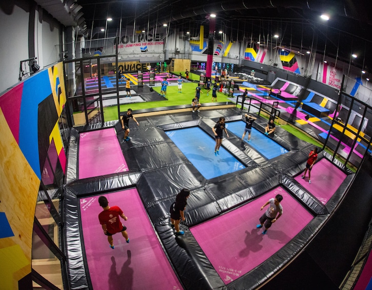 things to do with kids in singapore trampoline parks in singapore bounce inc cineleisure
