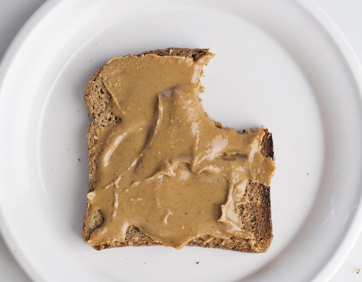Peanut butter on bread