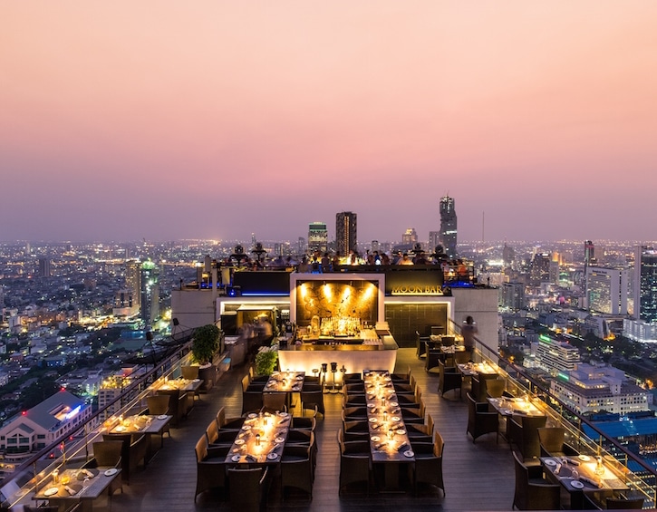 bangkok with kids banyan tree bangkok hotel vertigo rooftop bar