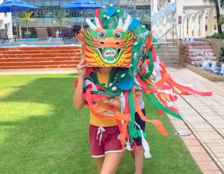 cny kids diy lion dance costume