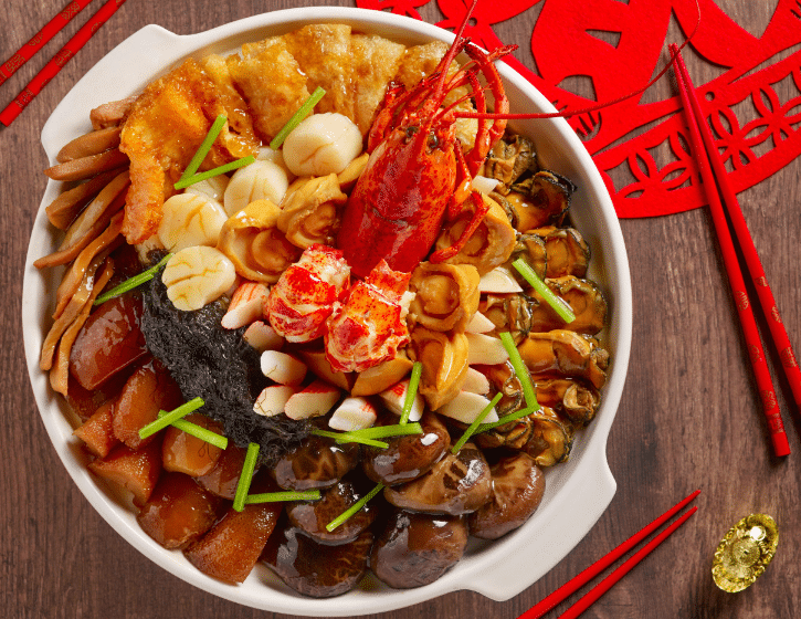 chinese new year dining holiday inn singapore atrium pen cai