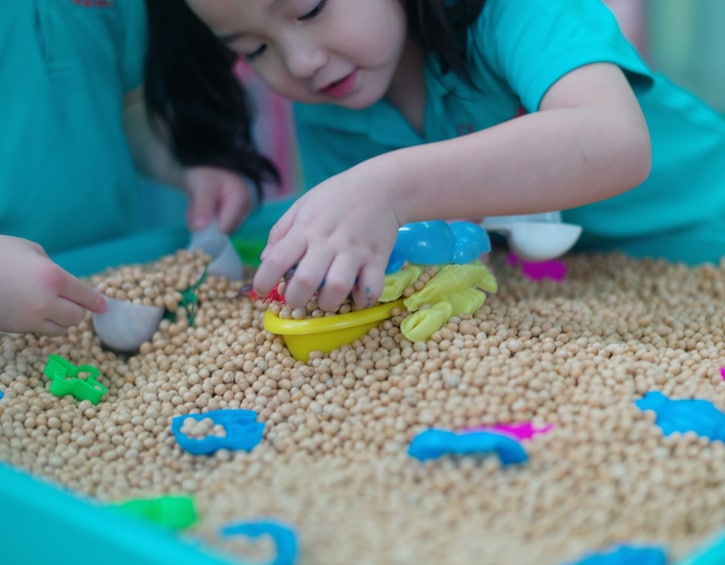 Sensory play at Masterminds Montessori-inspired kindergarten