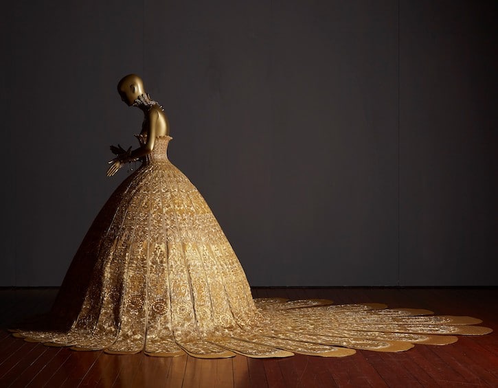 guo pei magnificent gold dress ACM