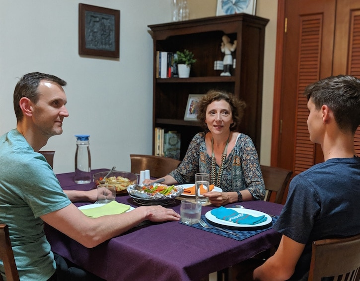 day-in-the-life-Nathalie-Ricaud-family-dinner