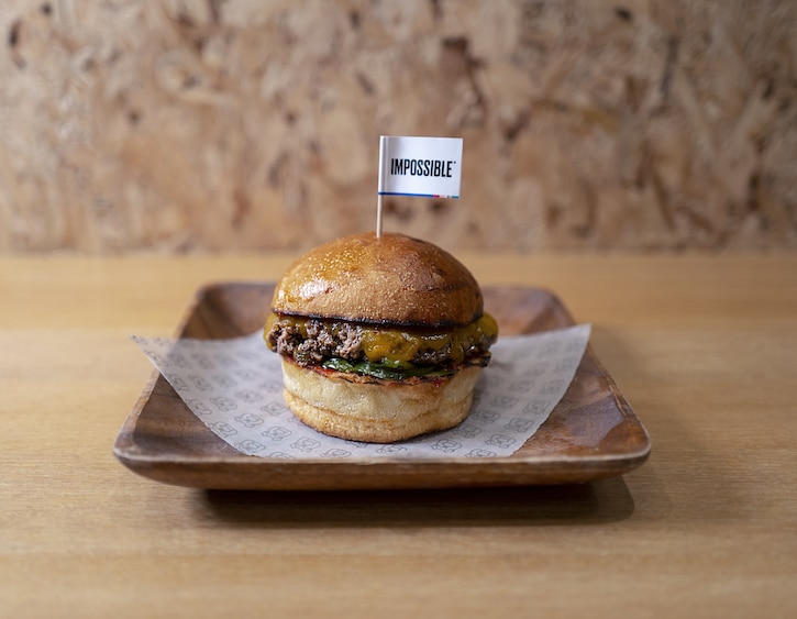 Plant-based meatless meat the Impossible Burger, just launched in Singapore restaurants.