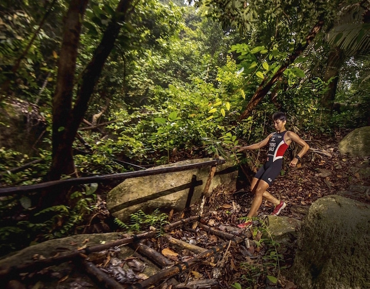 2.4km jungle run is a key part of the chapman's challenge race at Pangkor Laut Resort