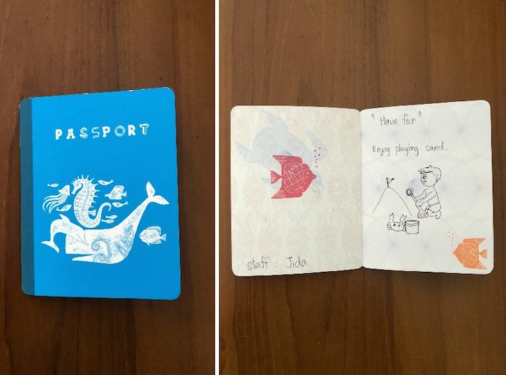 children's passport from the rosewood explorers phuket kids club