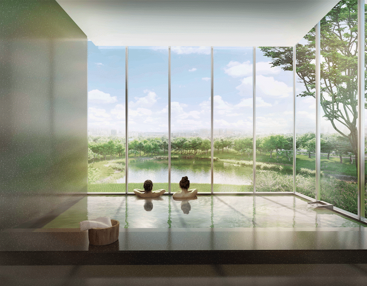 Japanese Influences at The Woodleigh Residences will include an indoor onsen